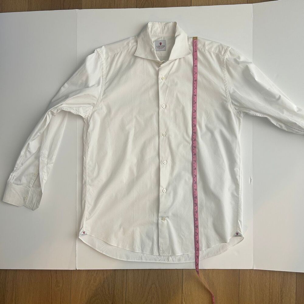 Cordone 1956 Italian Handmade White Button Down Dress Shirt 16.5 - 42 - Picture 9 of 10